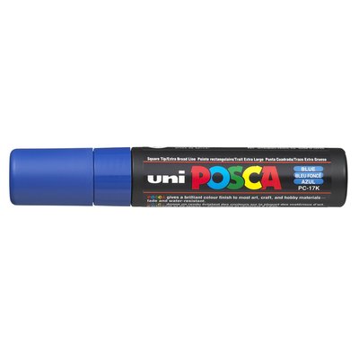 Paintmarker Uni POSCA PC17K extra breed rechthoek donkerblauw