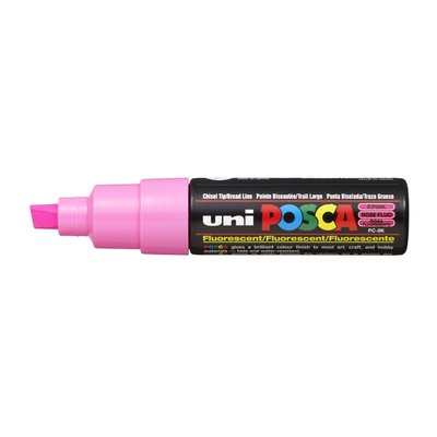 Paintmarker Uni POSCA PC8K breed schuin fluor roze