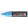 Paintmarker Uni POSCA PC8K breed schuin lichtblauw foto
