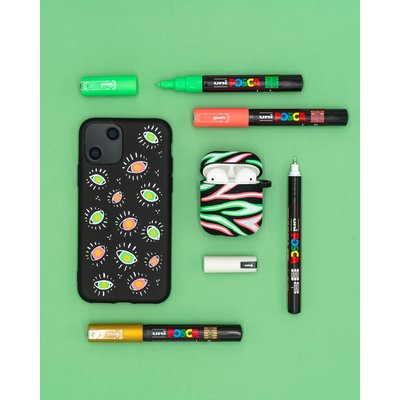 Paintmarker Uni POSCA PC8K breed schuin lichtblauw