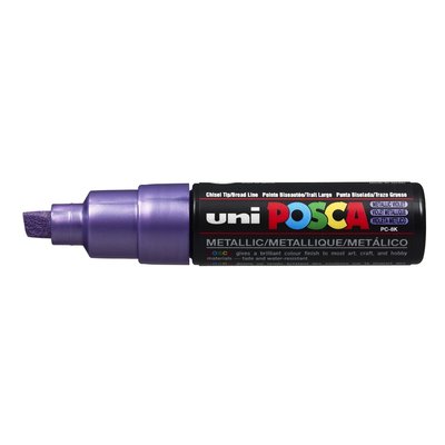 Paintmarker Uni POSCA PC8K breed schuin metallic paars