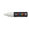 Paintmarker Uni POSCA PC8K breed schuin wit photo