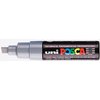 Paintmarker Uni POSCA PC8K breed schuin grijs foto