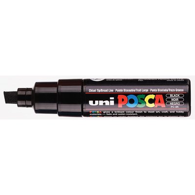 Paintmarker Uni POSCA PC8K breed schuin zwart