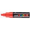 Paintmarker Uni POSCA PC8K breed schuin rood foto