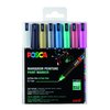 Paintmarker Uni POSCA PC1MR extra fijn metallic assorti set à 8 stuks foto