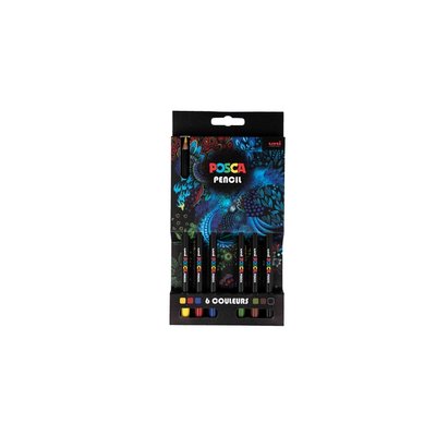 Crayon de couleur Posca assorti set 6 pièces