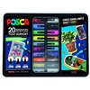 Marqueur peinture Posca Pop Colours assorti coffret métal 20 pièces Photo
