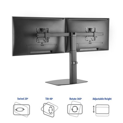 Monitorarm ACT office gasveer crossbar 2 schermen