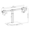 Monitorarm ACT office gasveer crossbar 2 schermen foto
