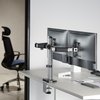 Monitorarm ACT office 2 schermen zilver foto