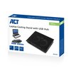 Laptopstandaard ACT 2 standen met ventilator 4-p hub foto
