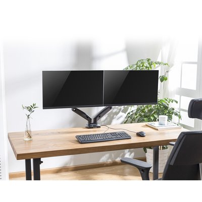Monitorarm ACT office met gasveer 2 schermen