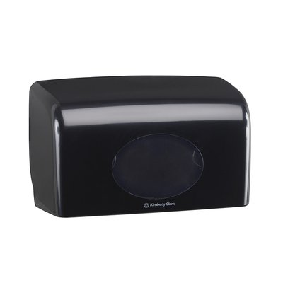 Distributeur papier toilette Aquarius Duo 7191 pour petit rouleau noir