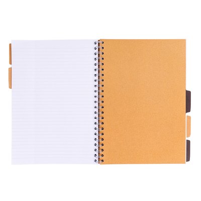 Projectboek Pukka Pad Kraft A4 lijn 5-tabs 200 pagina's 80gr