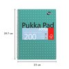 Collegeblok Pukka Pad Jotta A4 lijn 4-gaats 200 pagina's 80gr groen foto