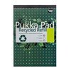 Bloc-notes Pukka Pad Recycled A4 ligné 4 perforations 100 feuilles 80g Photo