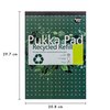 Bloc-notes Pukka Pad Recycled A4 ligné 4 perforations 100 feuilles 80g Photo