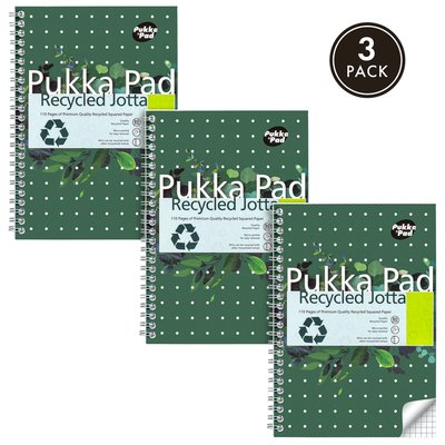 Notitieboek Pukka Pad Jotta A5 ruit 5x5mm 110 pagina's 80gr groen