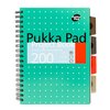 Projectboek Pukka Pad Metallic B5 lijn 4-tabs 200 pagina's 80gr groen foto