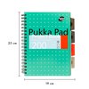 Projectboek Pukka Pad Metallic B5 lijn 4-tabs 200 pagina's 80gr groen foto