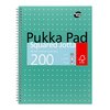 Bloc-notes Pukka Pad Jotta A4 carreau 5x5xmm 4 perforations 200 pages 80g vert Photo