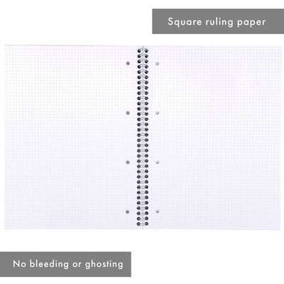 Bloc-notes Pukka Pad Jotta A4 carreau 5x5xmm 4 perforations 200 pages 80g vert