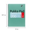 Bloc-notes Pukka Pad Jotta A4 carreau 5x5xmm 4 perforations 200 pages 80g vert Photo