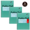 Bloc-notes Pukka Pad Jotta A4 carreau 5x5xmm 4 perforations 200 pages 80g vert Photo