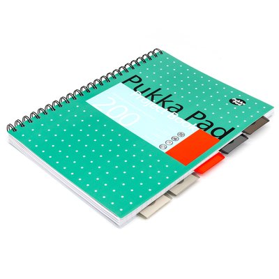 Projectboek Pukka Pad Metallic A4 lijn 5-tabs 200 pagina's 80gr groen
