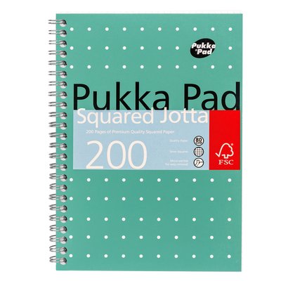 Notitieboek Pukka Pad Jotta A5 ruit 5x5mm 200 pagina's 80gr groen