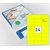 Etiket Rillprint 70x37mm fluorgeel 2400 etiketten