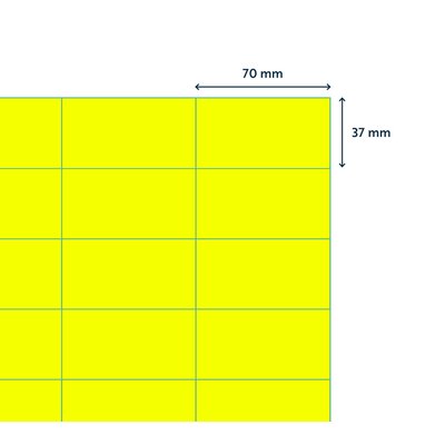 Etiket Rillprint 70x37mm fluorgeel 2400 etiketten