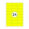 Etiket Rillprint 70x37mm fluorgeel 2400 etiketten foto