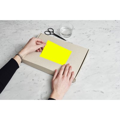Etiket Rillprint 70x37mm fluorgeel 2400 etiketten
