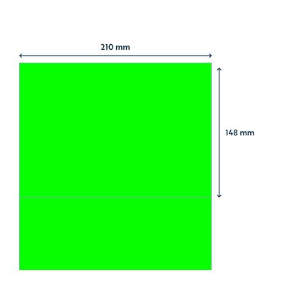 Etiquette Rillprint 210x148mm vert fluo 200 étiquettes