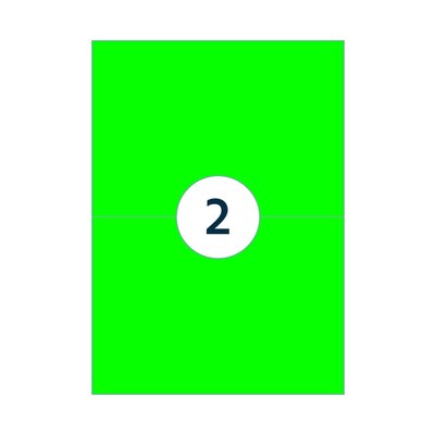 Etiquette Rillprint 210x148mm vert fluo 200 étiquettes