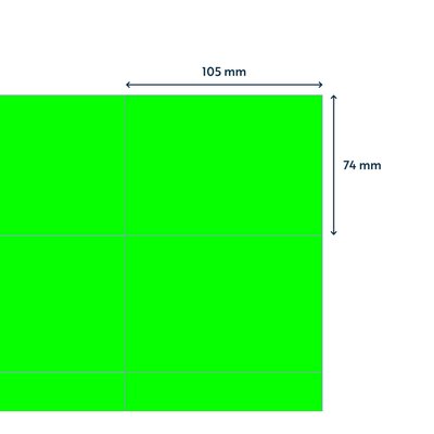 Etiket Rillprint 105x74mm fluorgroen 800 etiketten