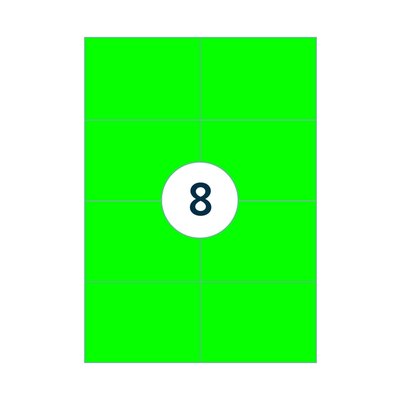 Etiket Rillprint 105x74mm fluorgroen 800 etiketten
