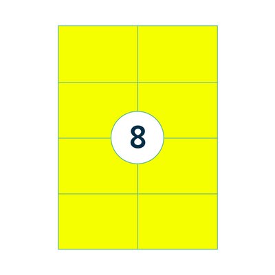 Etiket Rillprint 105x74mm fluorgeel 800 etiketten