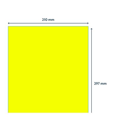 Etiket Rillprint 210x297mm fluorgeel 100 etiketten