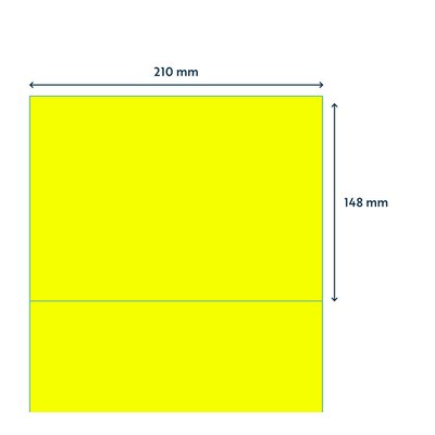 Etiket Rillprint 210x148mm fluorgeel 200 etiketten