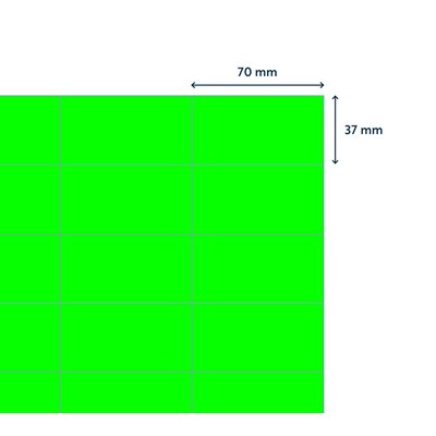 Etiket Rillprint 70x37mm fluorgroen 2400 etiketten