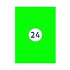 Etiket Rillprint 70x37mm fluorgroen 2400 etiketten foto