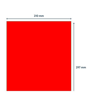 Etiket Rillprint 210x297mm fluorrood 100 etiketten