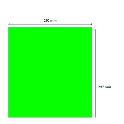 Etiquette Rillprint 210x297mm vert fluo 100 étiquettes