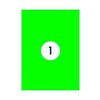 Etiquette Rillprint 210x297mm vert fluo 100 étiquettes Photo