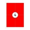 Etiket Rillprint 105x148mm fluorrood 400 etiketten foto