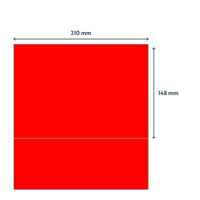 Etiket Rillprint 210x148mm fluorrood 200 etiketten