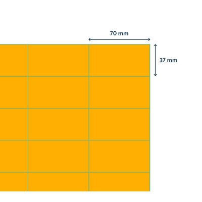 Etiquette Rillprint 70x37mm orange fluo 2400 étiquettes